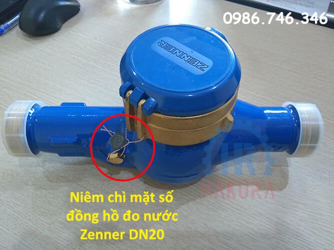 Niêm chì mặt số đồng hồ đo nước Zenner DN20 - hakura.vn