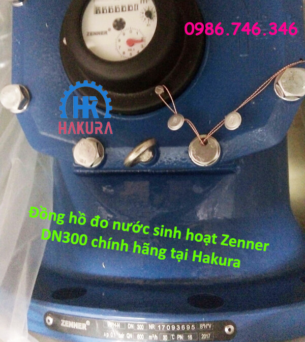 Đồng hồ đo nước sinh hoạt Zenner DN300 chính hãng tại Hakura