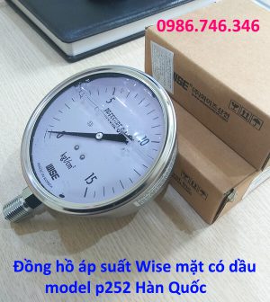 Đồng hồ áp suất Wise mặt có dầu model p252 Hàn Quốc - hakura.vn