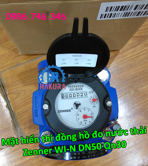 Đồng hồ đo nước thải Zenner WI-N DN50 Qn30