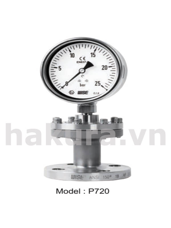 Đồng hồ đo áp suất Wise model p720