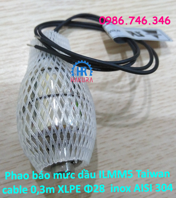 Phao báo mức dầu ILMM5 Taiwan cable 0,3m XLPE Φ28 inox Aisi304