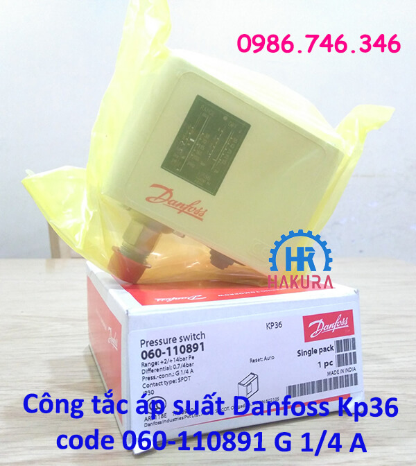 Công tắc áp suất Danfoss KP36 code 060-110891 G 1/4 A