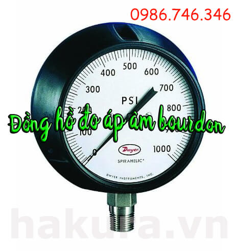 Đồng hồ đo áp âm bourdon - hakura.vn