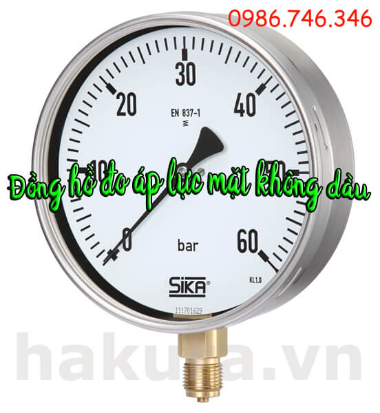 Đồng hồ đo áp lực mặt không dầu - hakura.vn