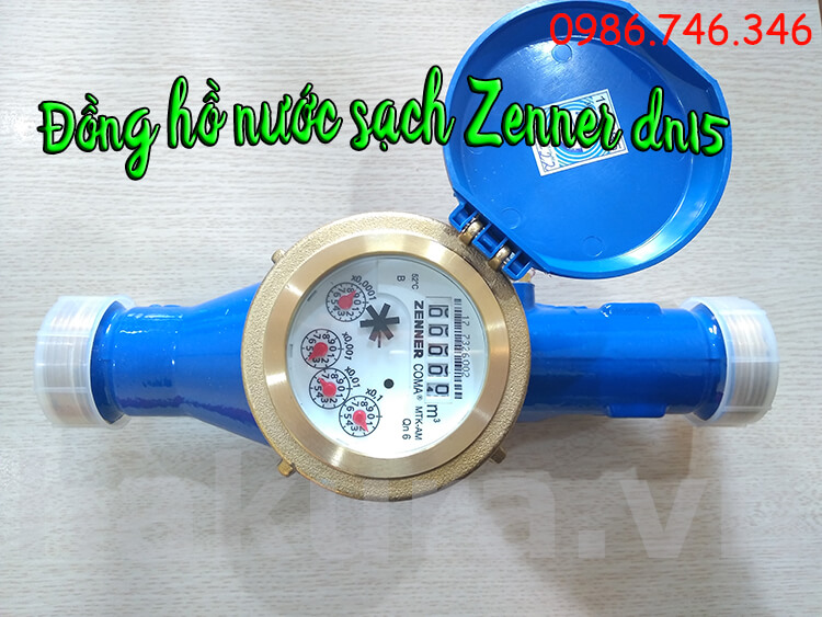 Đồng hồ đo nước sạch Zenner DN15 - hakura.vn
