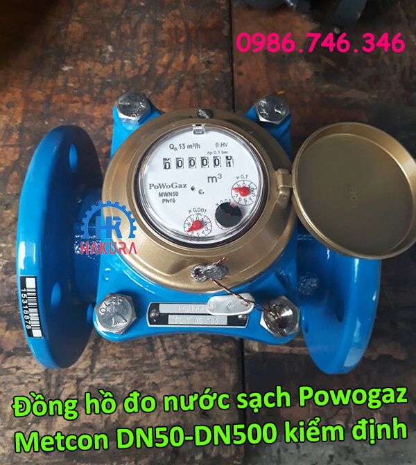 Đồng hồ đo nước sạch Powogaz-Metcon DN50-DN500 đã đo kiểm định