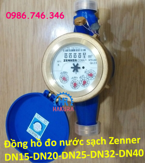 Đồng hồ đo nước sạch Zenner DN15 - DN20 - DN25 - DN32 - DN40 giá rẻ