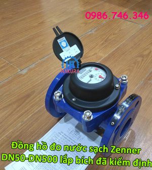 Đồng hồ đo nước sạch Zenner DN50-DN500 lắp bích đã kiểm định, giá rẻ
