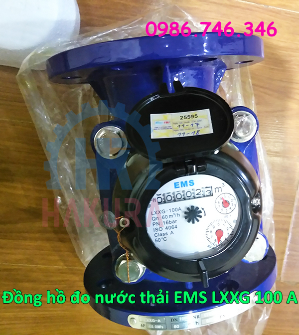 Đồng hồ đo nước thải EMS LXXG 100 A - hakura.vn