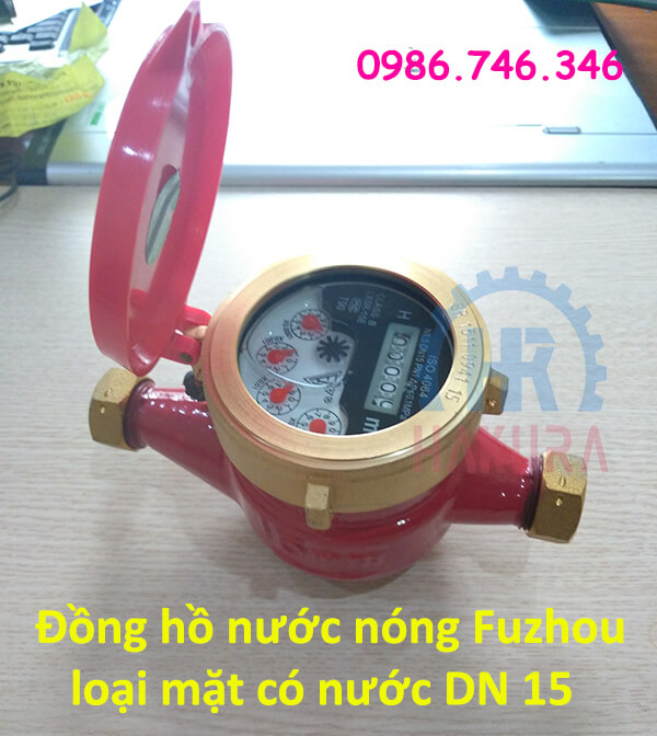 Đồng hồ nước nóng Fuzhou loại mặt có nước DN 15 - hakura.vn