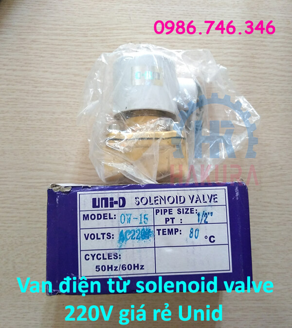 Van điện từ solenoid valve 220V giá rẻ Unid - hakura.vn