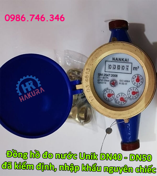 Đồng hồ đo nước Unik DN40-DN50 đã kiểm định nhập khẩu nguyên chiếc
