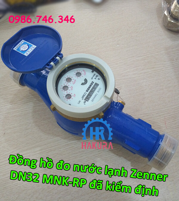 Đồng hồ đo nước lạnh Zenner DN32 MNK-RP đã kiểm định