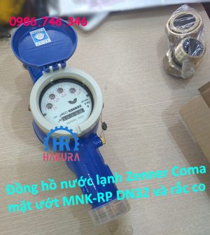 Đồng hồ nước lạnh Zenner Coma mặt ướt MNK-RP DN32 và bộ rắc co