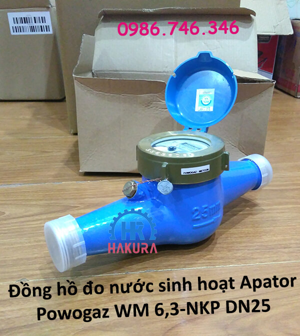 Đồng hồ đo nước sinh hoạt Apator Powogaz WM 6,3-NKP DN25