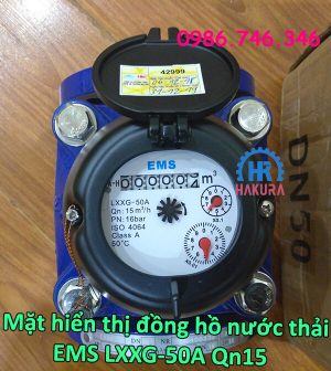 Mặt hiển thị đồng hồ nước thải EMS LXXG-50A Qn15